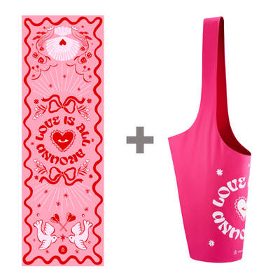 Yoga mat and yoga mat bag set - LOVE