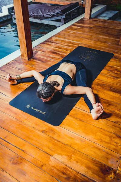 black yoga mat non slip