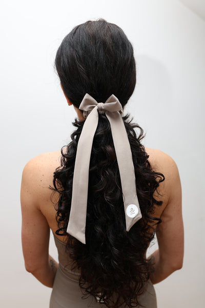 champagne hair scrunchie