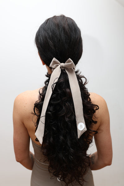 champagne yoga scrunchie