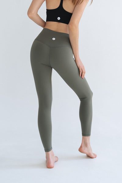 green yoga leggings