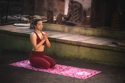 Yoga mat LOVE - natural rubber, non-slip, eco-friendly studio gym, pilates and yoga mat