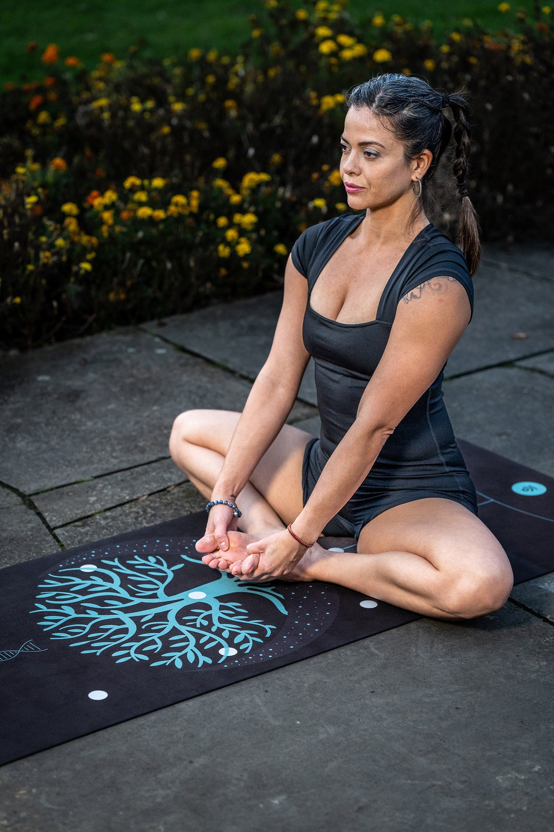 Travel yoga mat KABBALAH | Tree of Life travel yoga & fitness mat