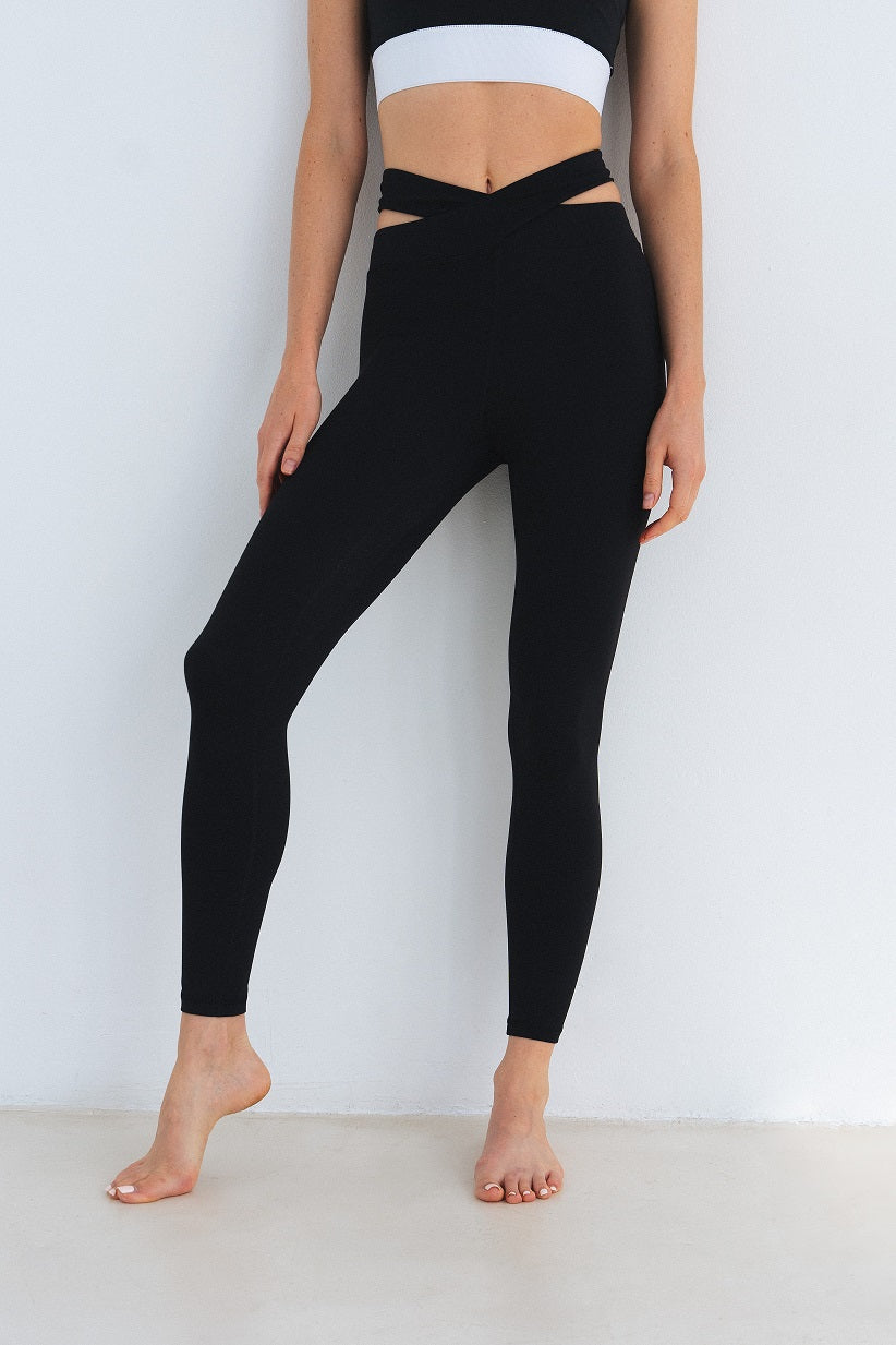 seamless yoga leggings black