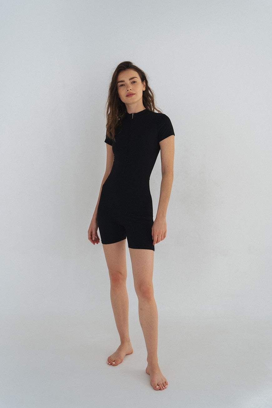 short black yoga jumpsuit