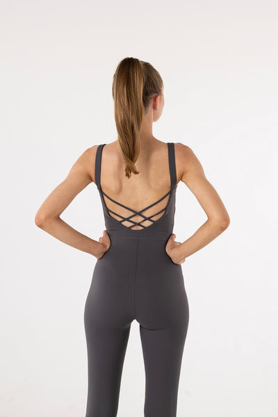 yoga bodysuit dark grey