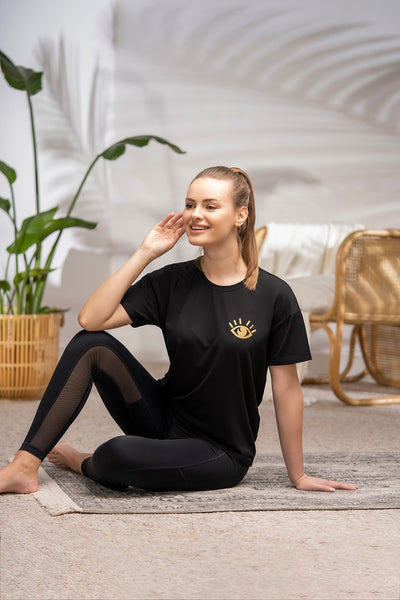 AWAKEN Yoga T-shirt - black