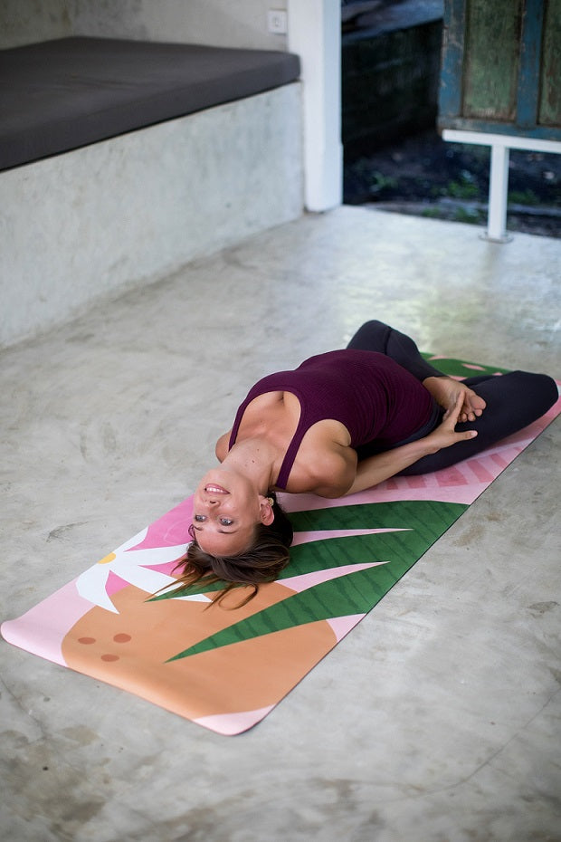 Yoga mat TROPICANA - natural rubber, non-slip, eco-friendly studio gym, pilates and yoga mat