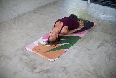 Yoga mat TROPICANA - natural rubber, non-slip, eco-friendly studio gym, pilates and yoga mat