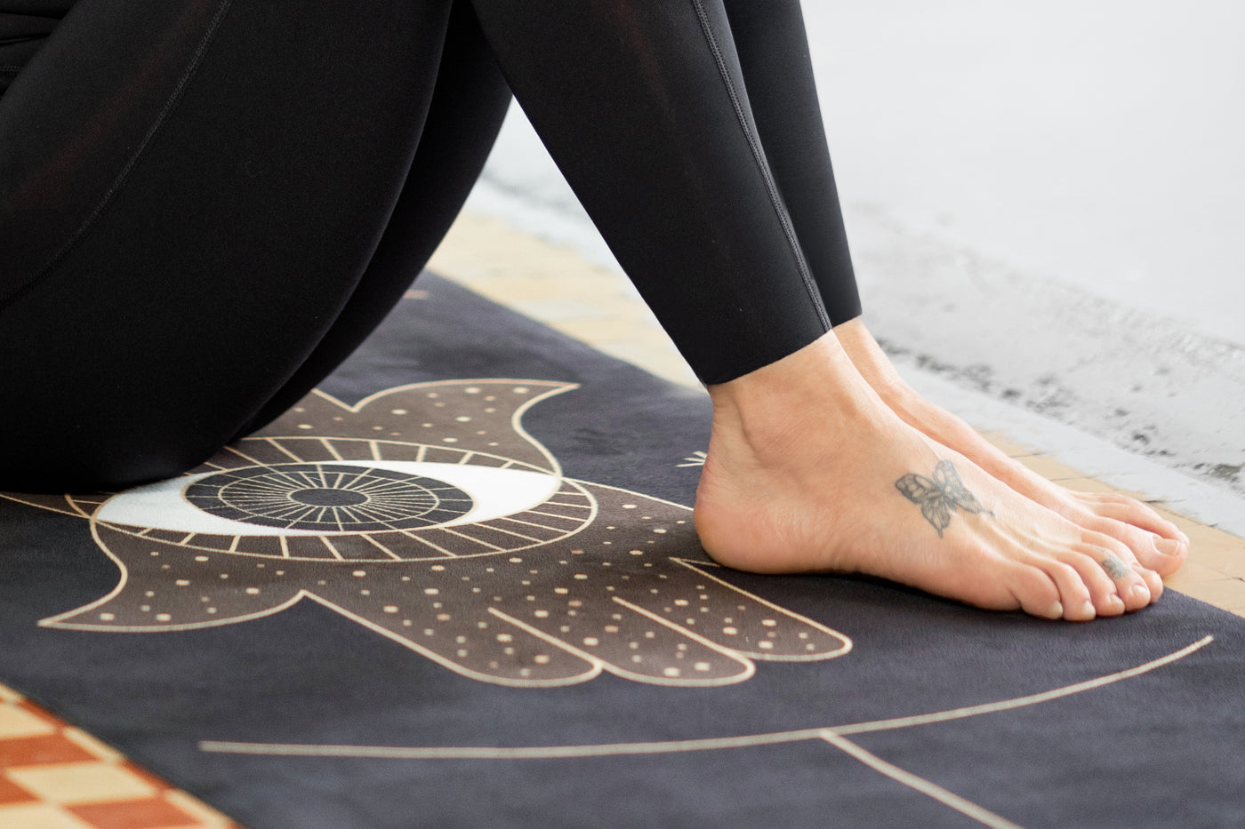 Yoga mat ILLUMINATION - natural rubber, non-slip, eco-friendly studio gym, pilates and yoga mat
