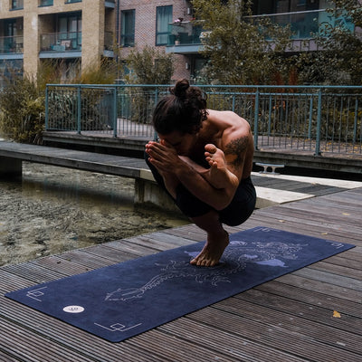 Yoga mat for men WARRIOR - natural rubber, non-slip, eco-friendly studio gym, pilates and yoga mat