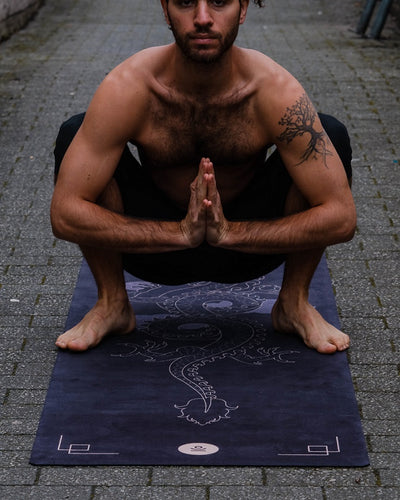 Yoga mat for men WARRIOR - natural rubber, non-slip, eco-friendly studio gym, pilates and yoga mat